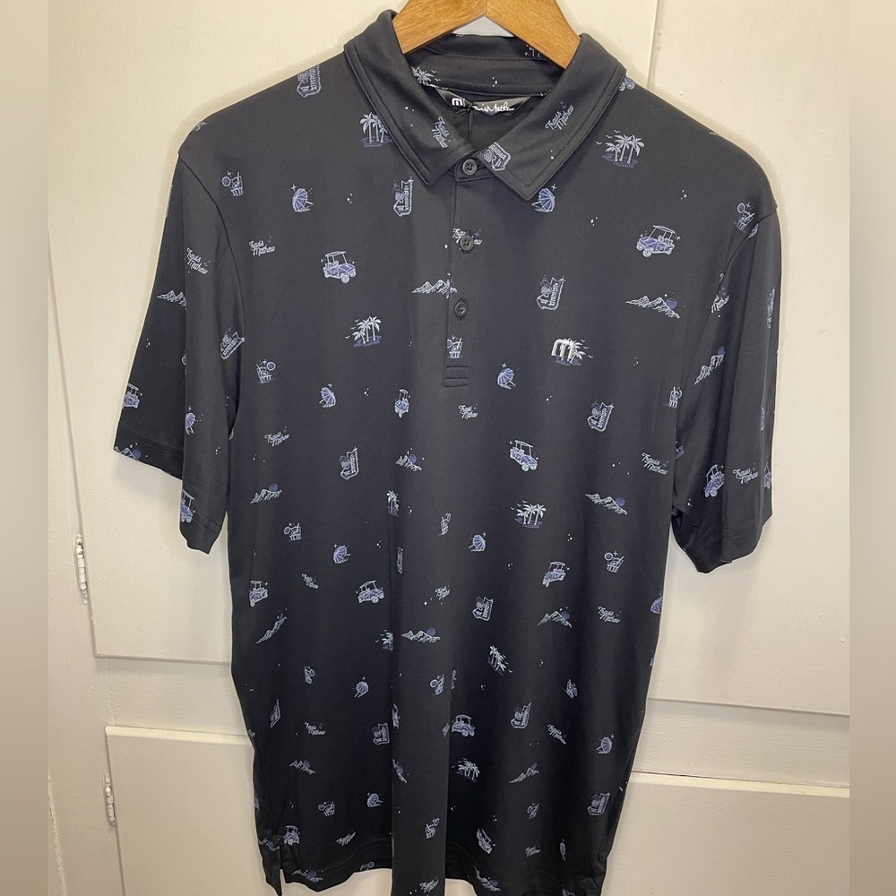 TravisMathew Tikehau Island Print Polo Size L